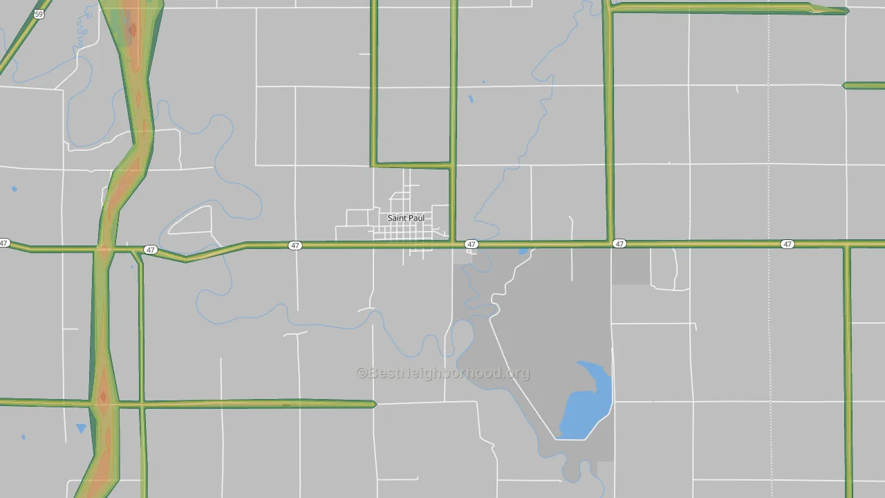 66771, KS Map of Noise Levels in 66771
