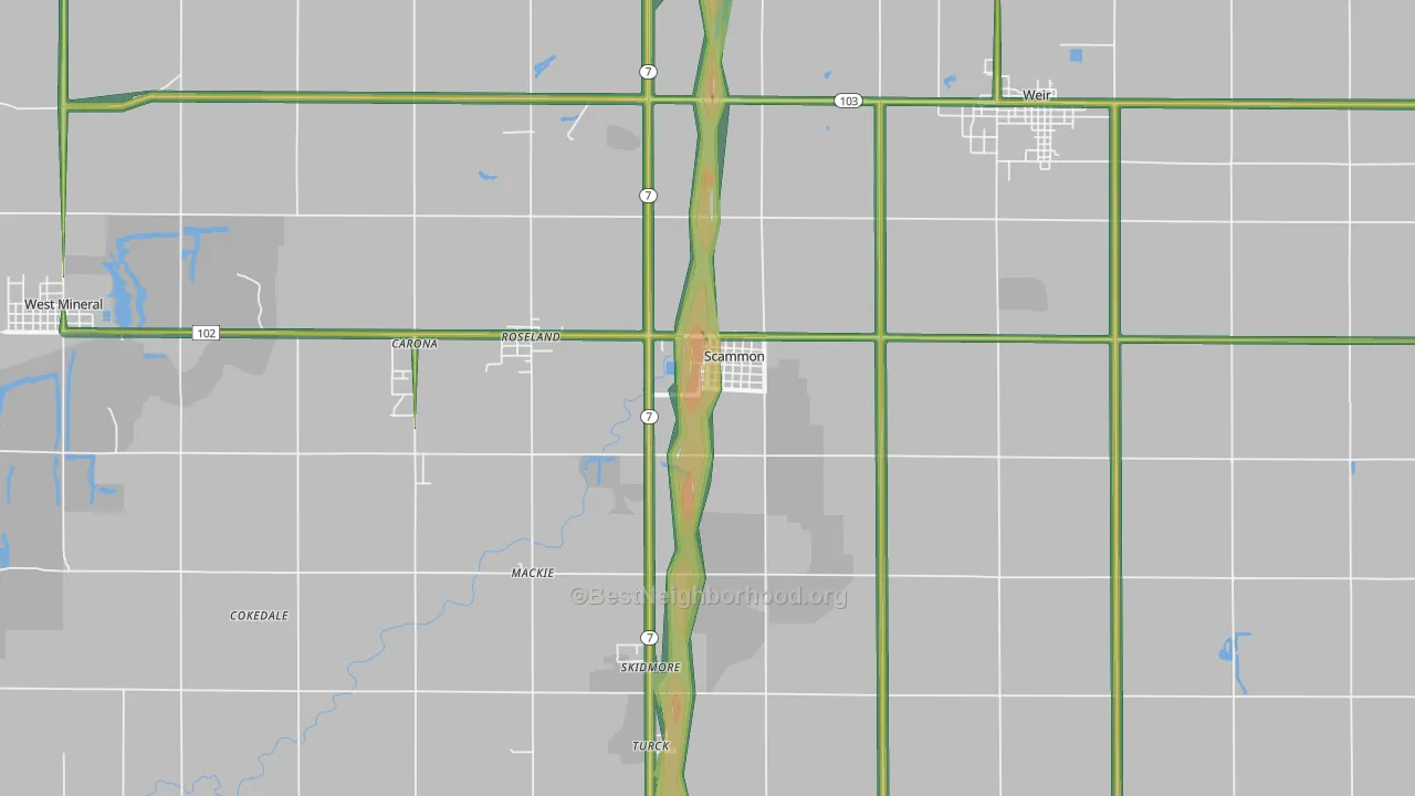 66773, KS Map of Noise Levels in 66773