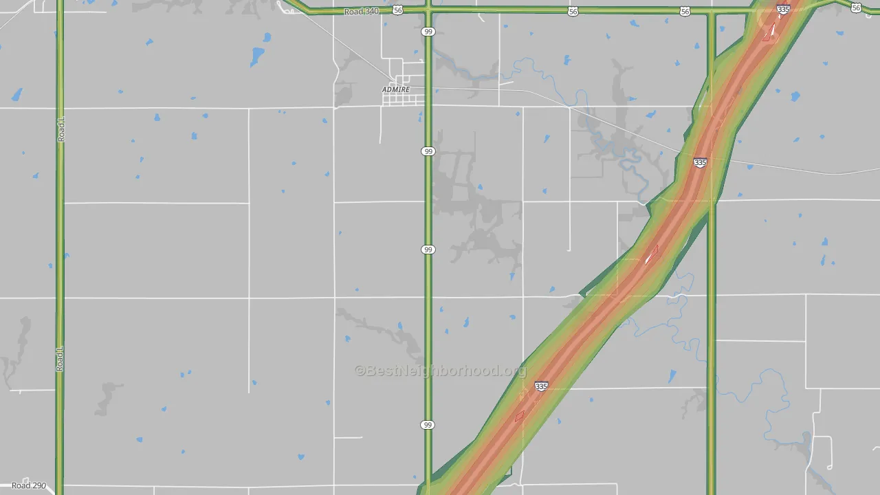 66830, KS Map of Noise Levels in 66830