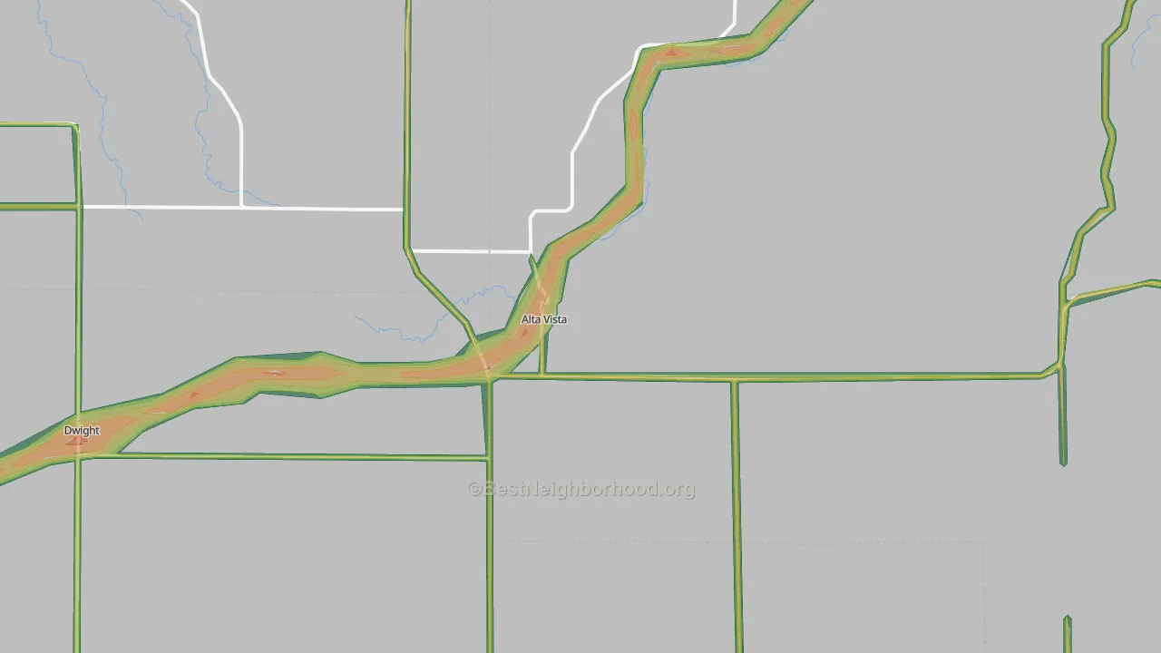 66834, KS Map of Noise Levels in 66834