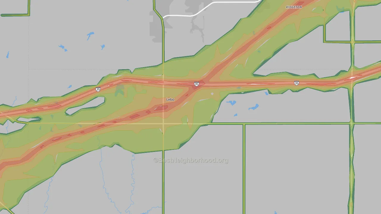 66856, KS Map of Noise Levels in 66856