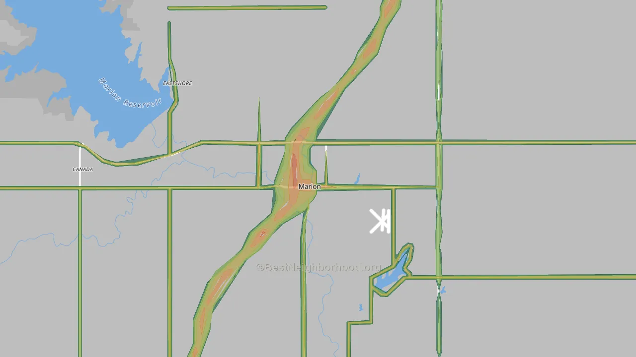 66861, KS Map of Noise Levels in 66861