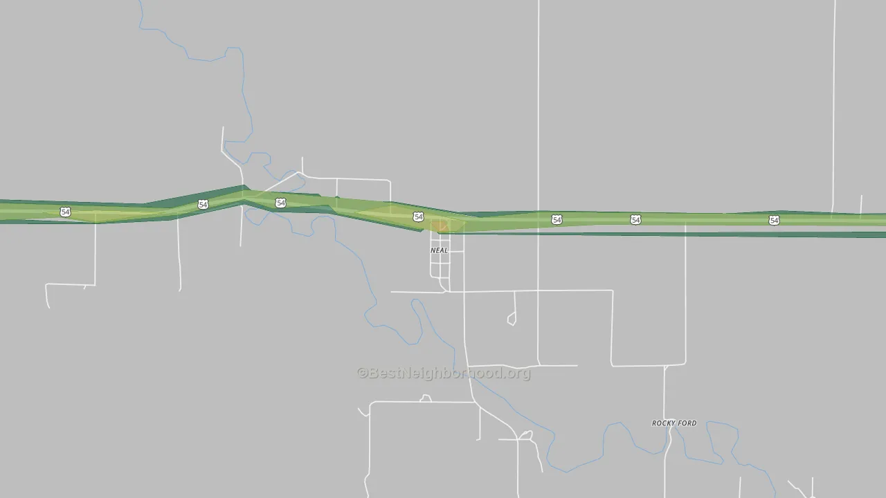 66863, KS Map of Noise Levels in 66863