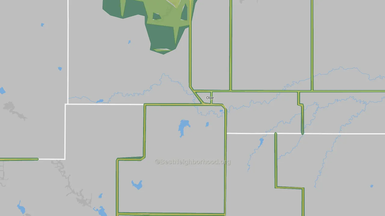 66865, KS Map of Noise Levels in 66865