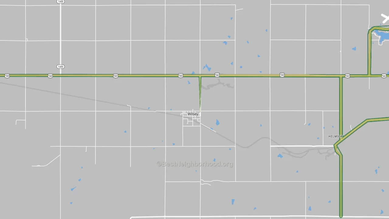 66873, KS Map of Noise Levels in 66873