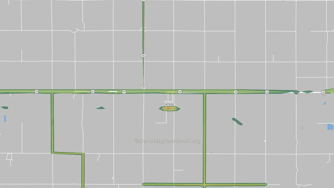 66932, KS Map of Noise Levels in 66932