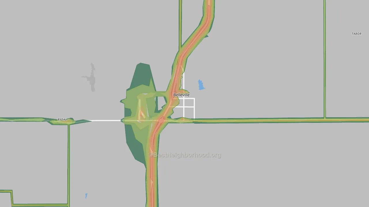 66935, KS Map of Noise Levels in 66935