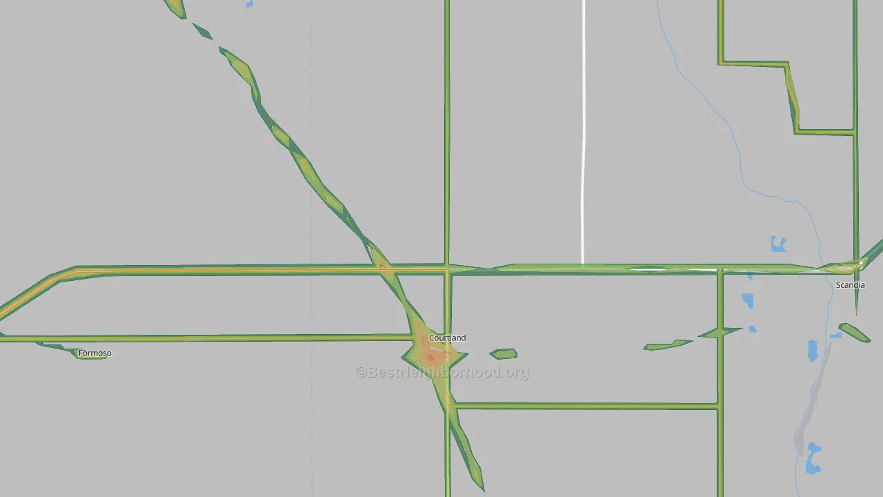 66939, KS Map of Noise Levels in 66939