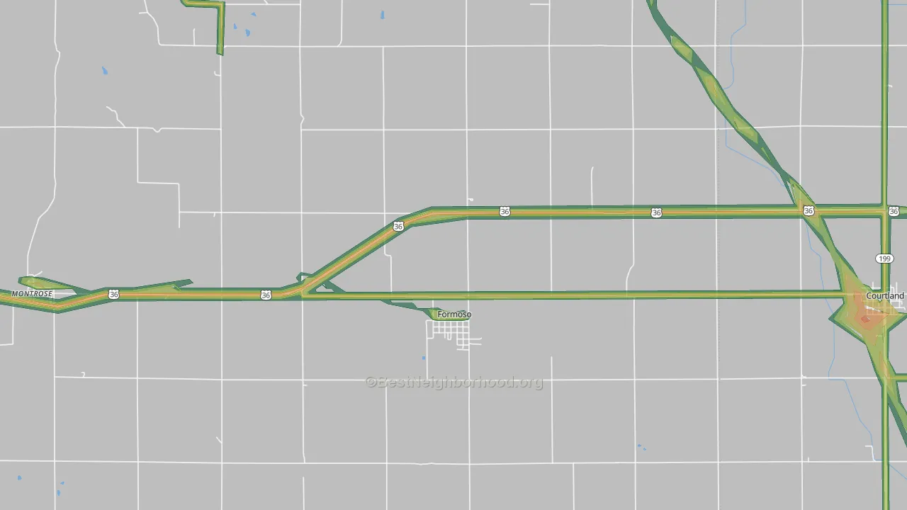 66942, KS Map of Noise Levels in 66942