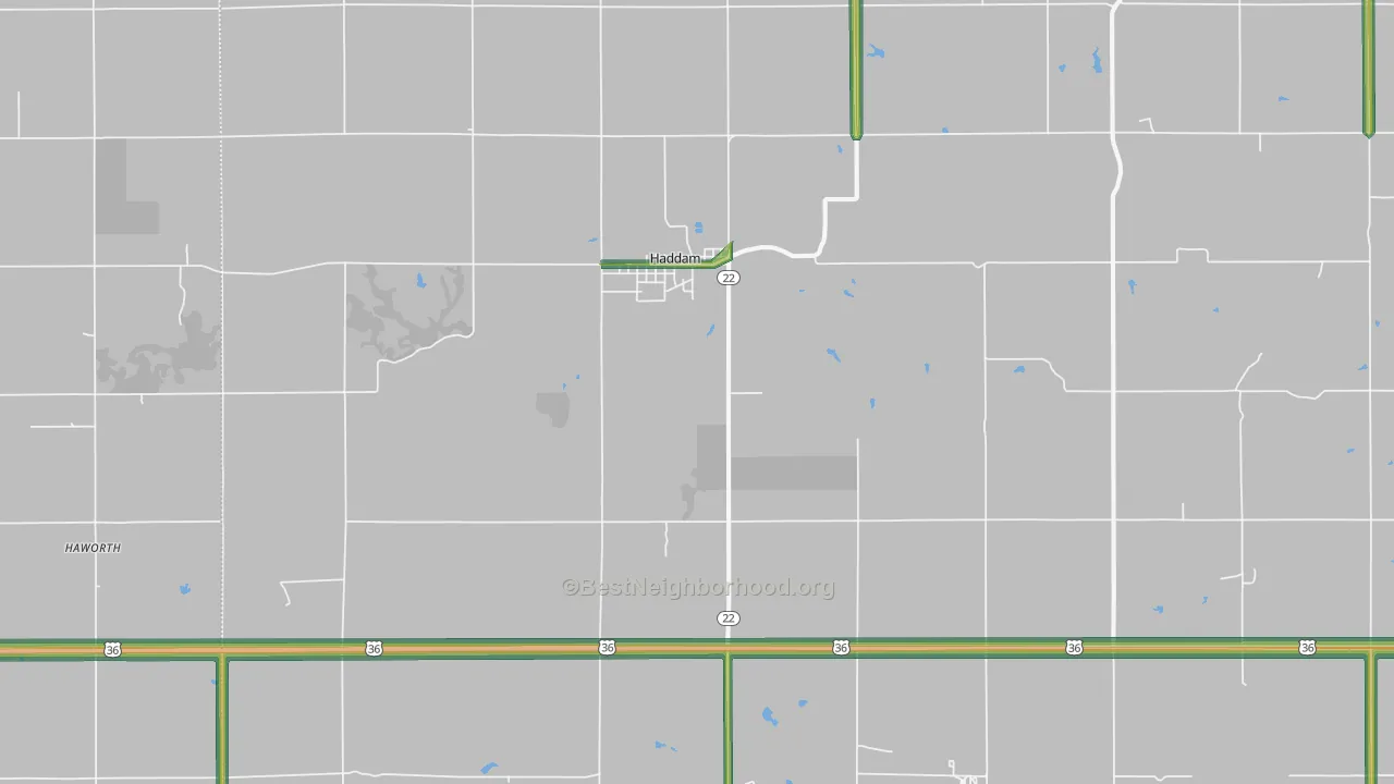 66944, KS Map of Noise Levels in 66944