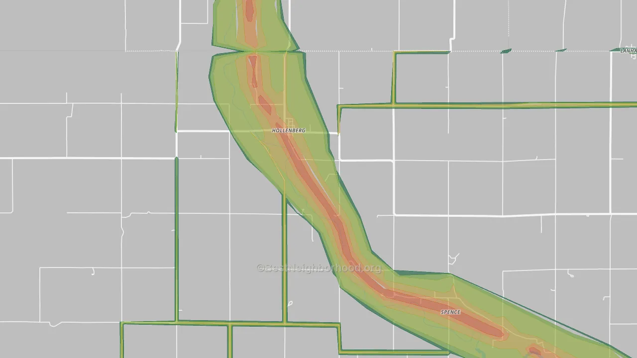 66946, KS Map of Noise Levels in 66946
