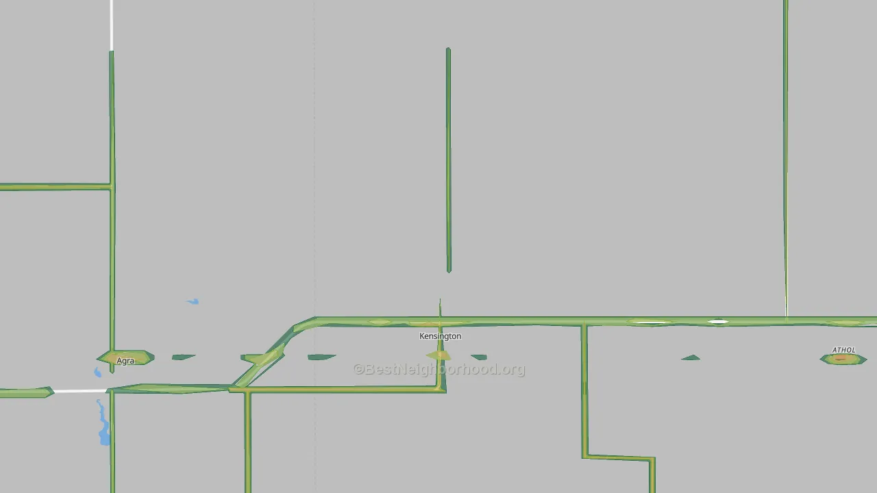 66951, KS Map of Noise Levels in 66951