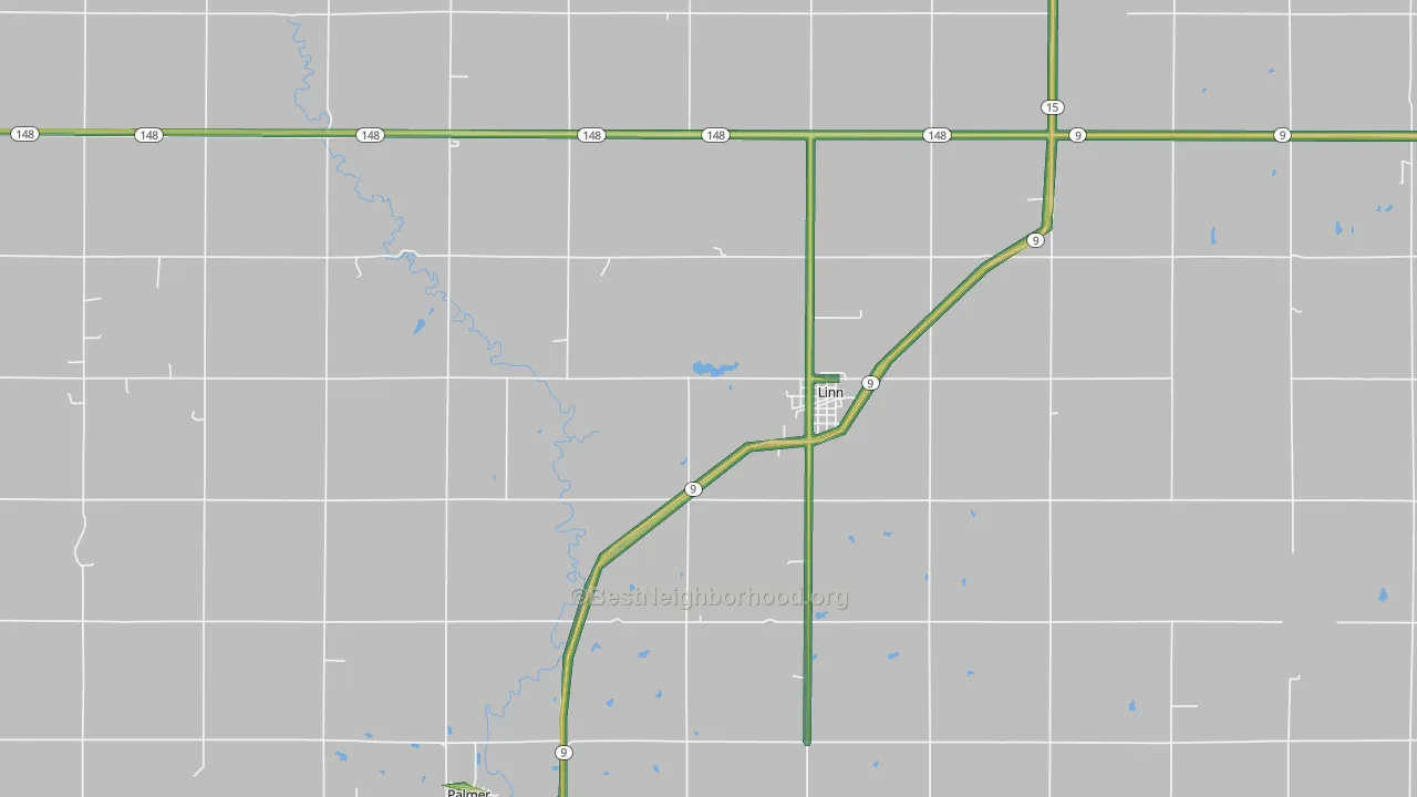 66953, KS Map of Noise Levels in 66953