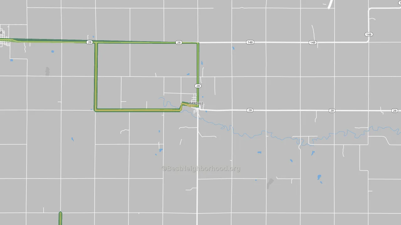 66963, KS Map of Noise Levels in 66963