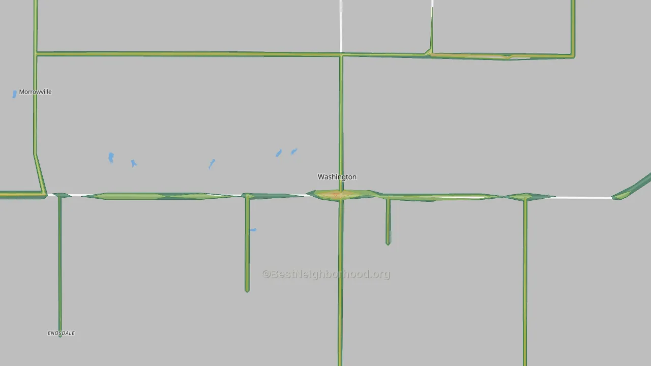 66968, KS Map of Noise Levels in 66968