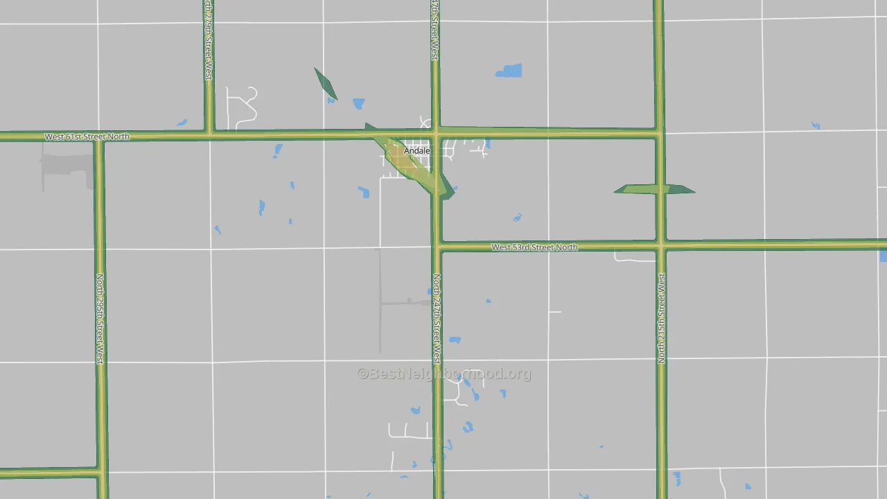 67001, KS Map of Noise Levels in 67001