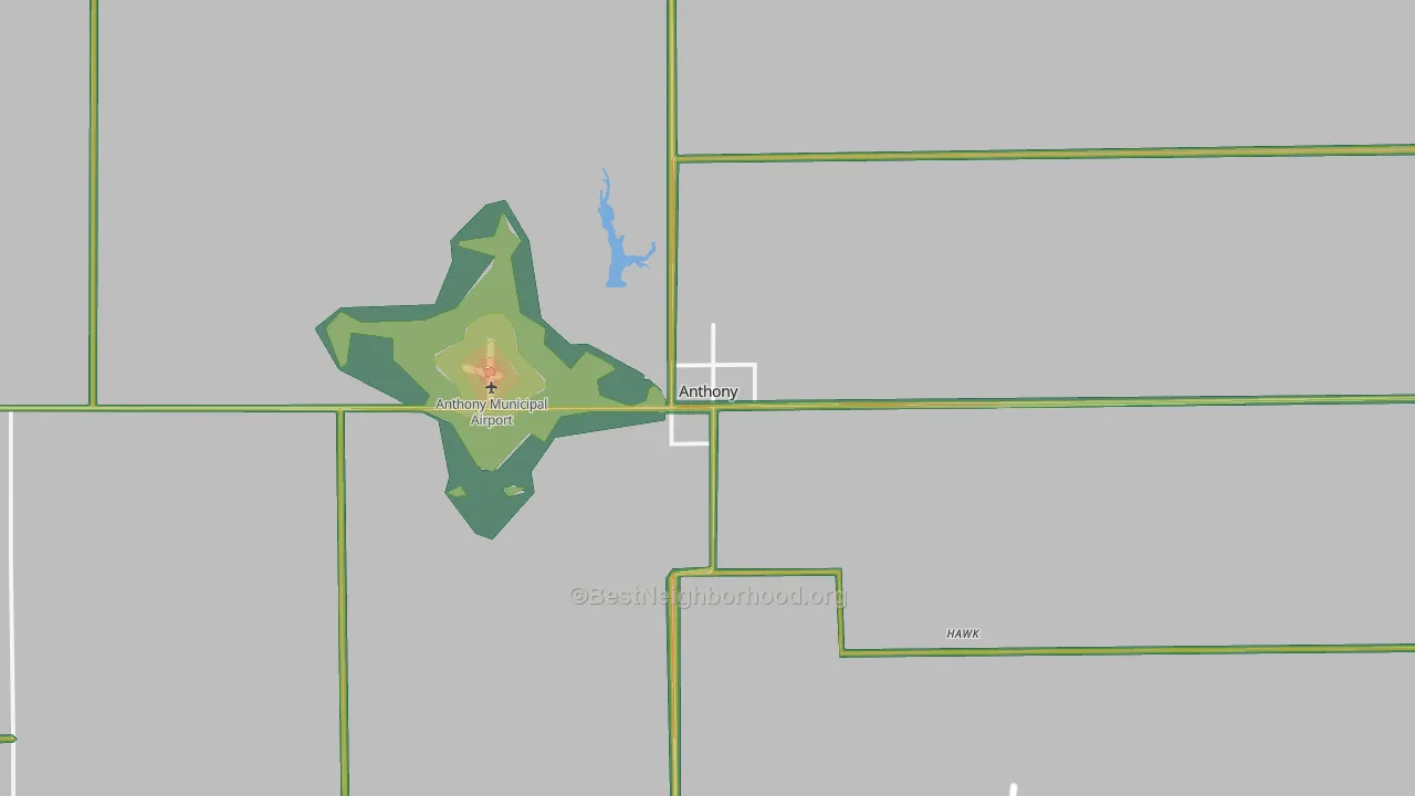 67003, KS Map of Noise Levels in 67003