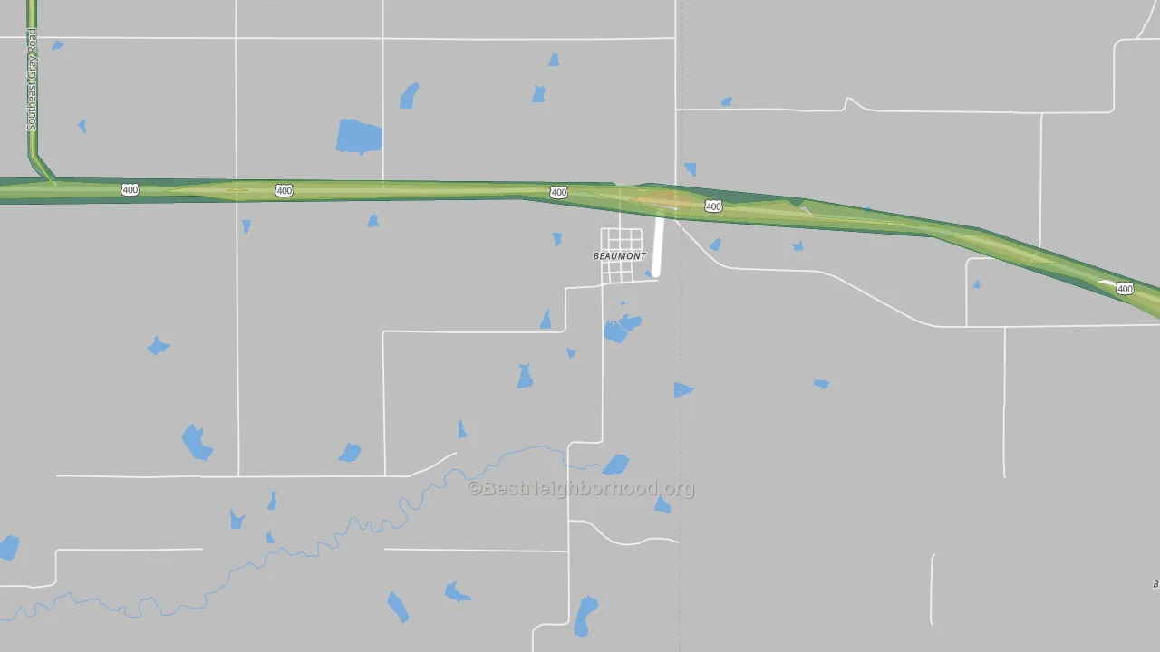67012, KS Map of Noise Levels in 67012