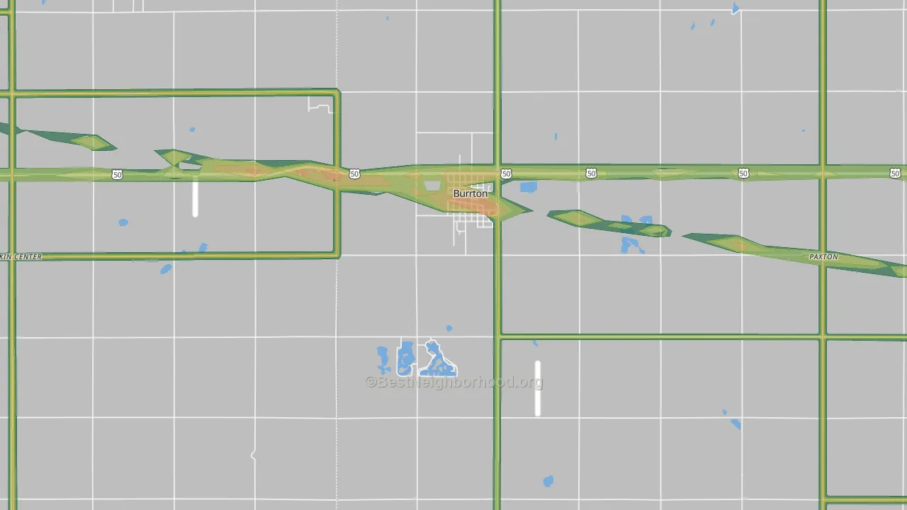 67020, KS Map of Noise Levels in 67020