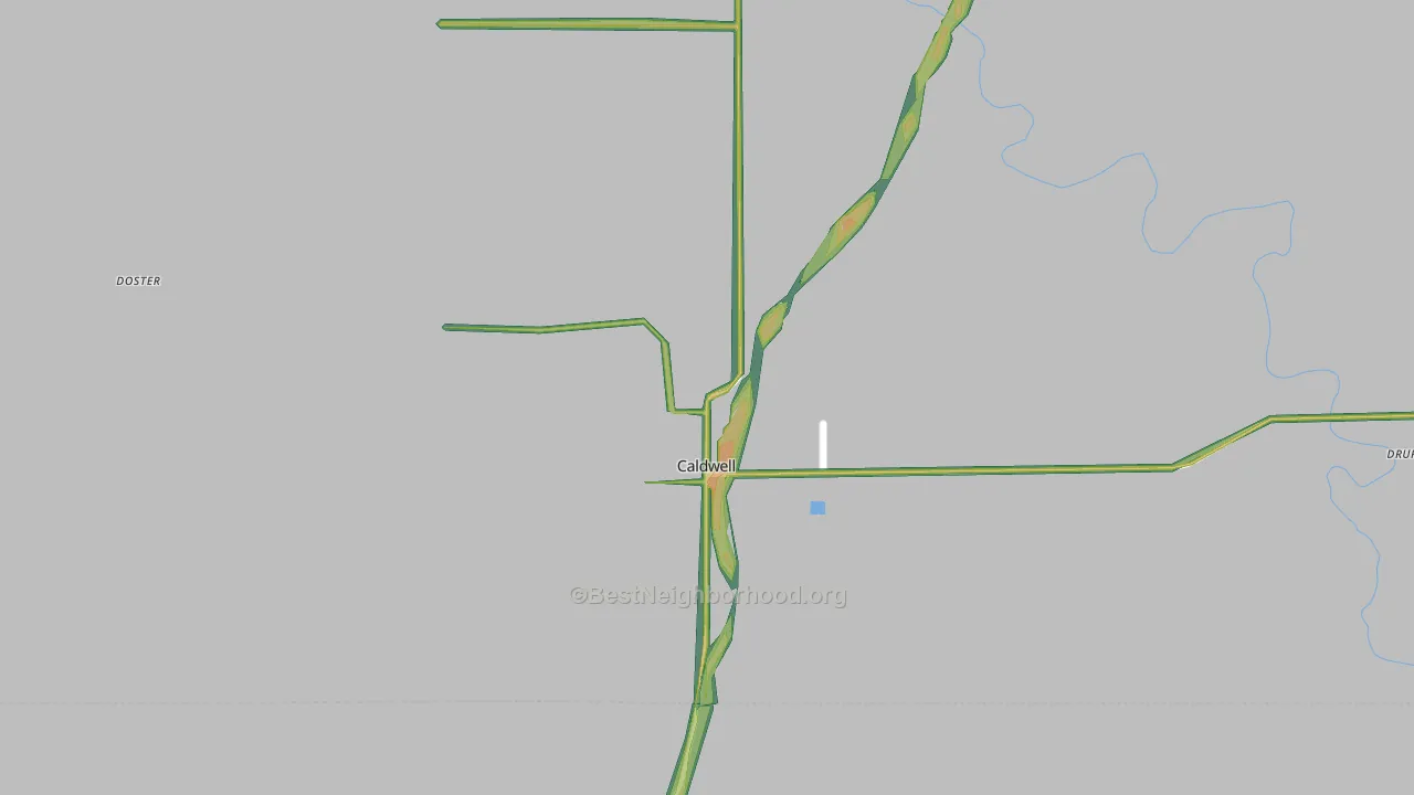 67022, KS Map of Noise Levels in 67022