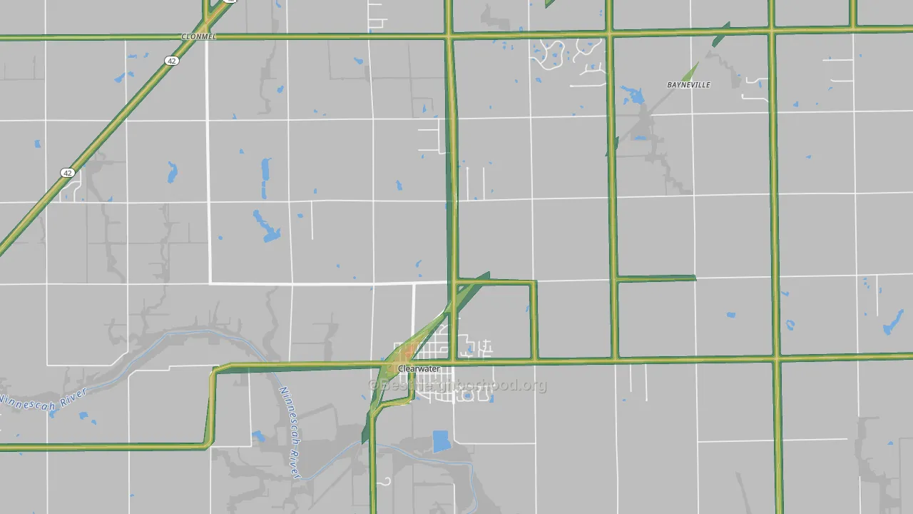 67026, KS Map of Noise Levels in 67026