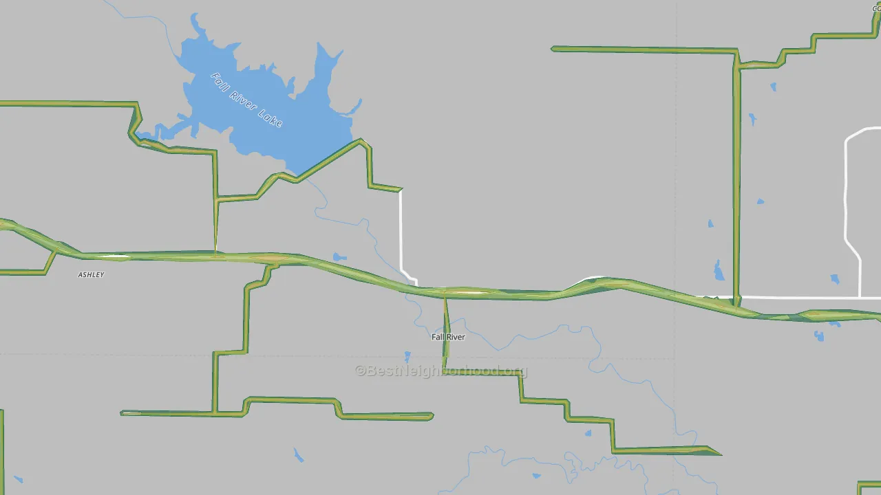 67047, KS Map of Noise Levels in 67047