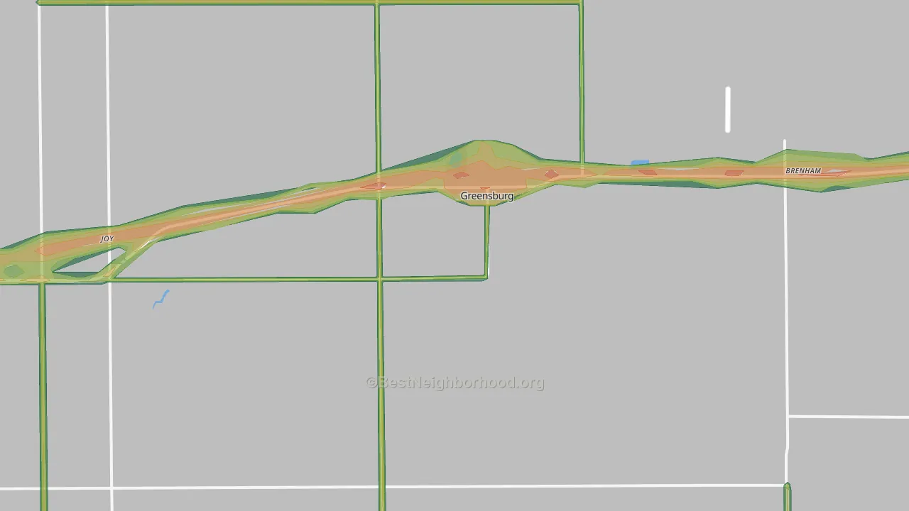 67054, KS Map of Noise Levels in 67054