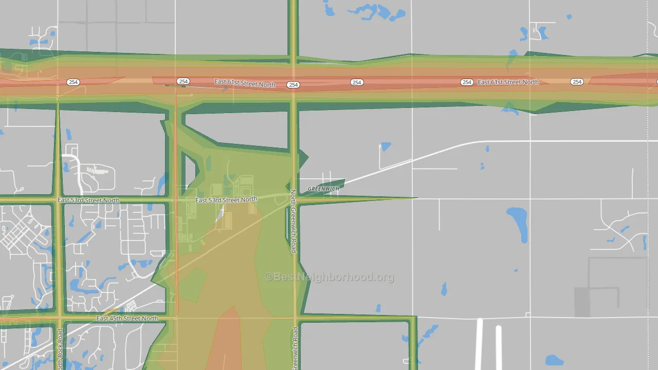 67055, KS Map of Noise Levels in 67055