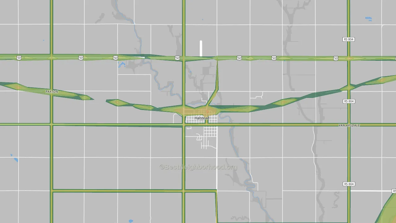 67056, KS Map of Noise Levels in 67056