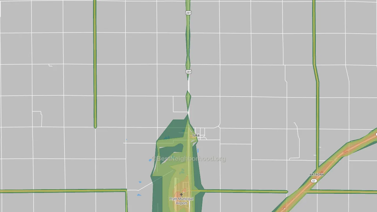 67066, KS Map of Noise Levels in 67066