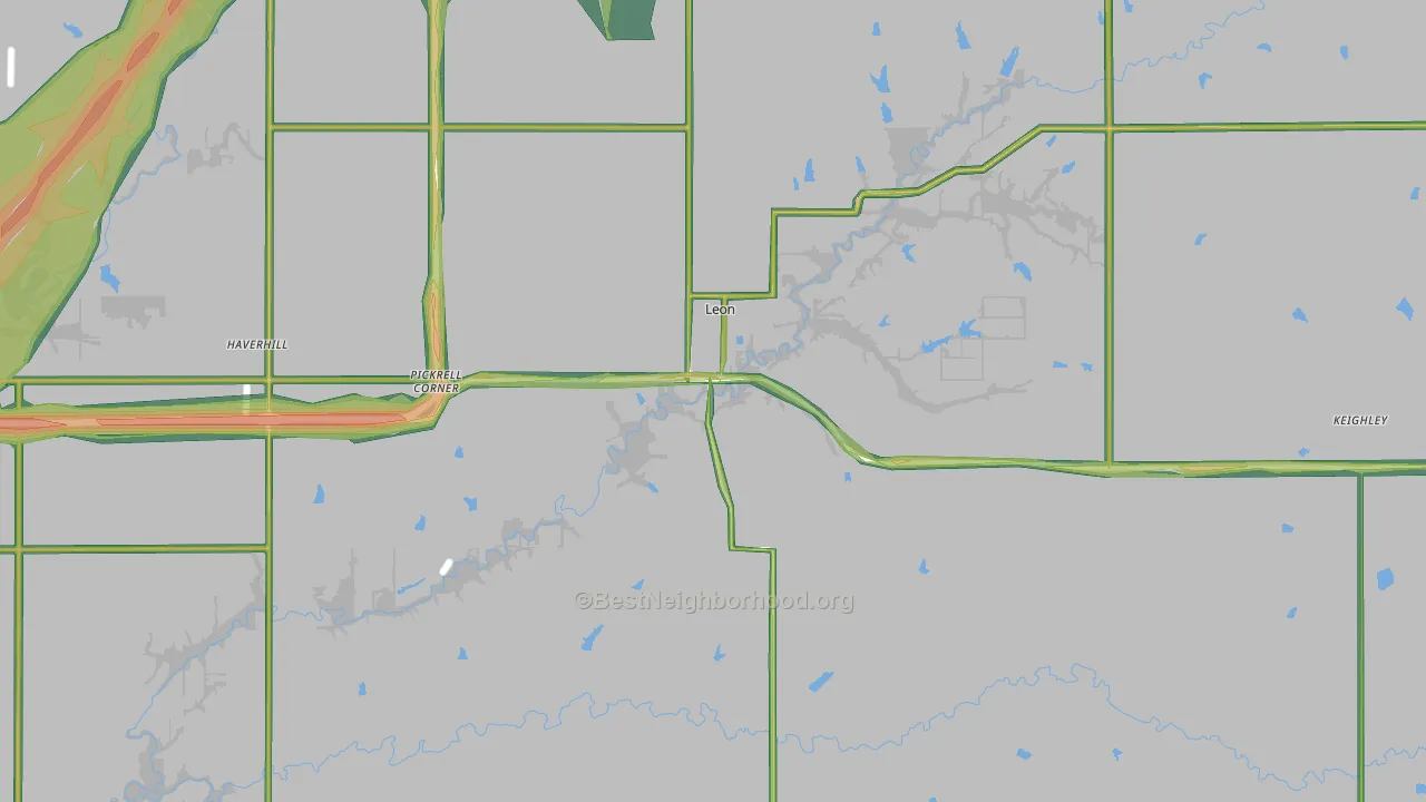67074, KS Map of Noise Levels in 67074