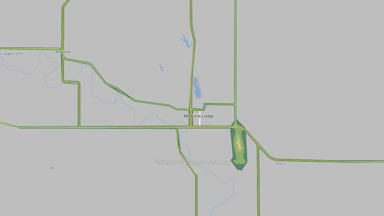 67104, KS Map of Noise Levels in 67104