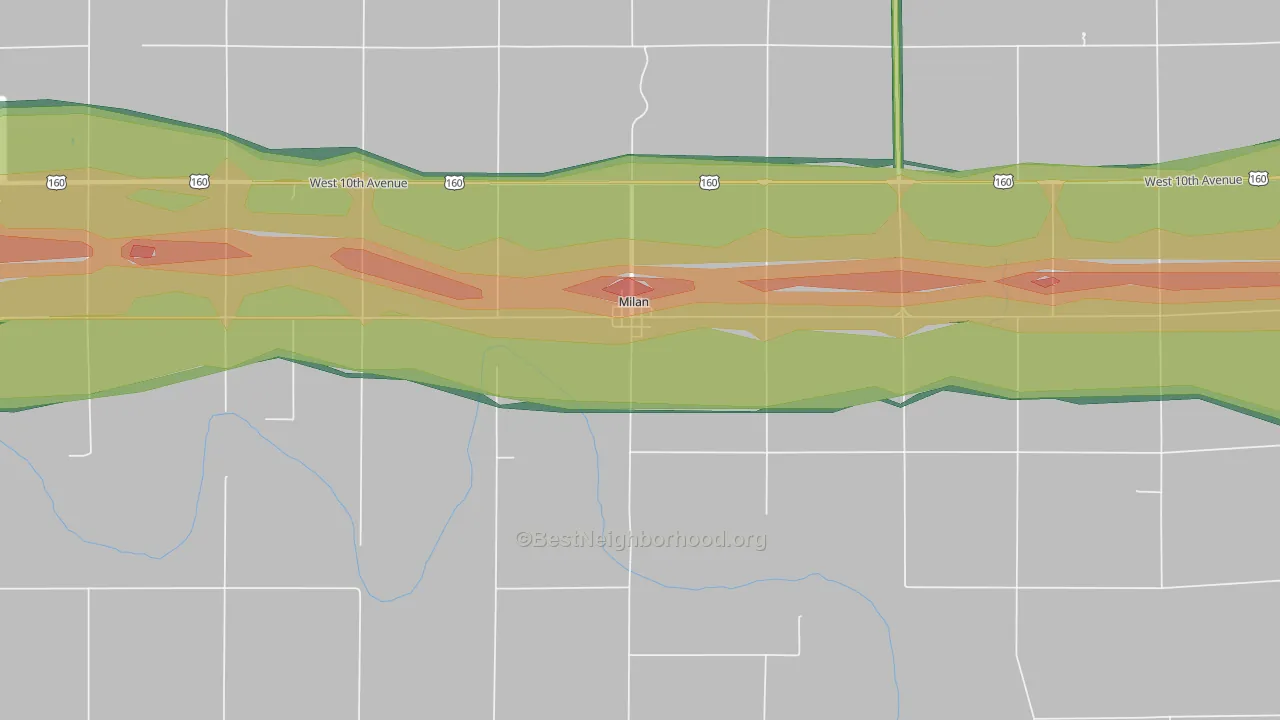 67105, KS Map of Noise Levels in 67105