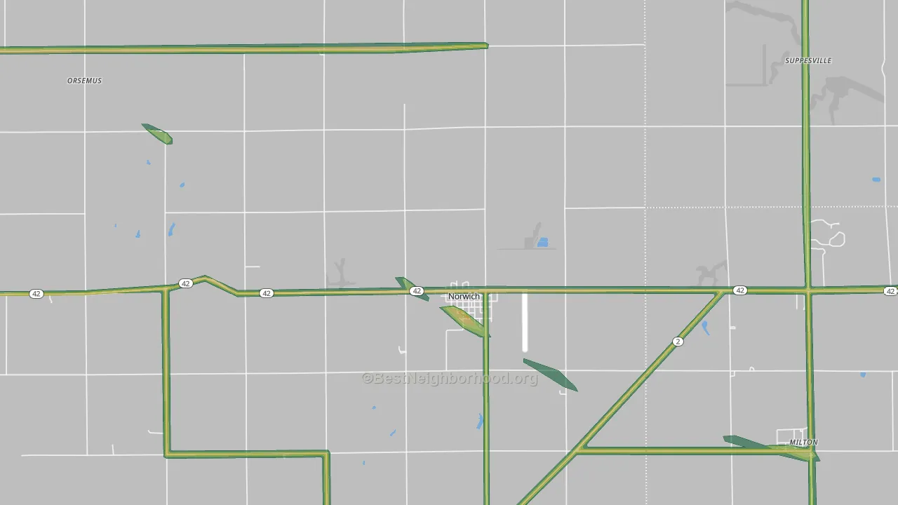 67118, KS Map of Noise Levels in 67118