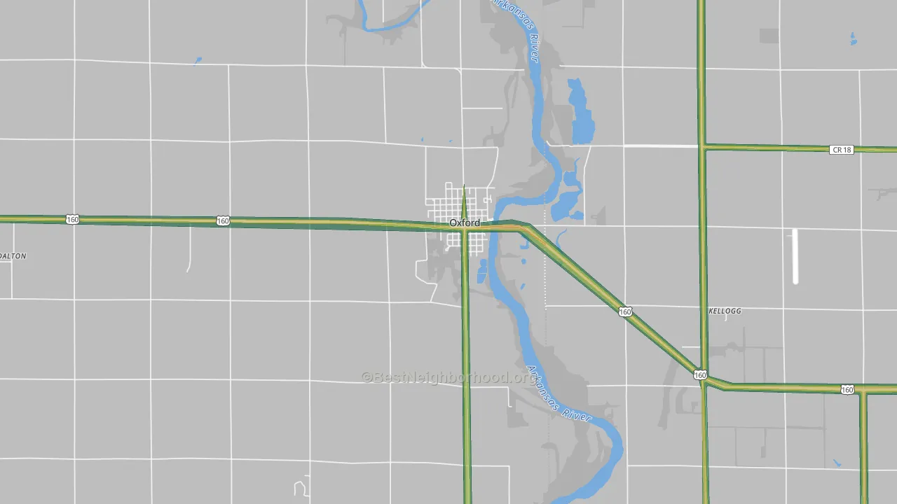 67119, KS Map of Noise Levels in 67119