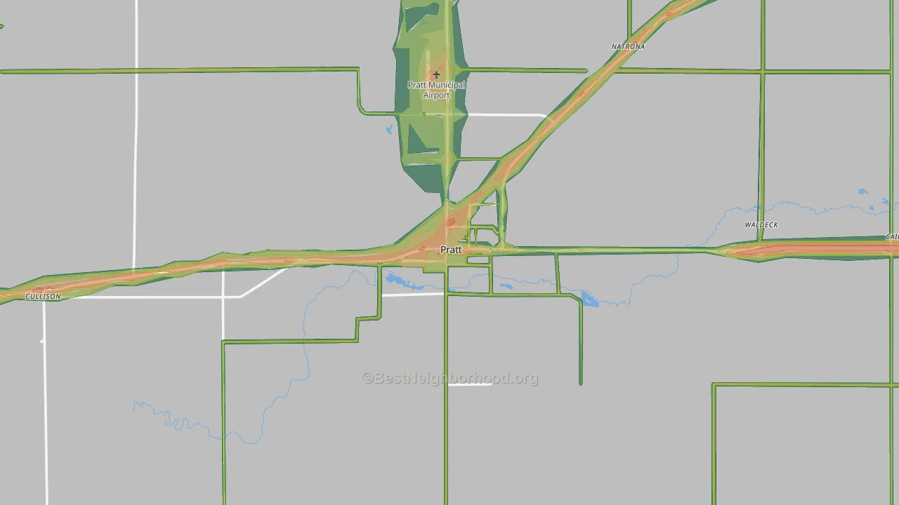 67124, KS Map of Noise Levels in 67124