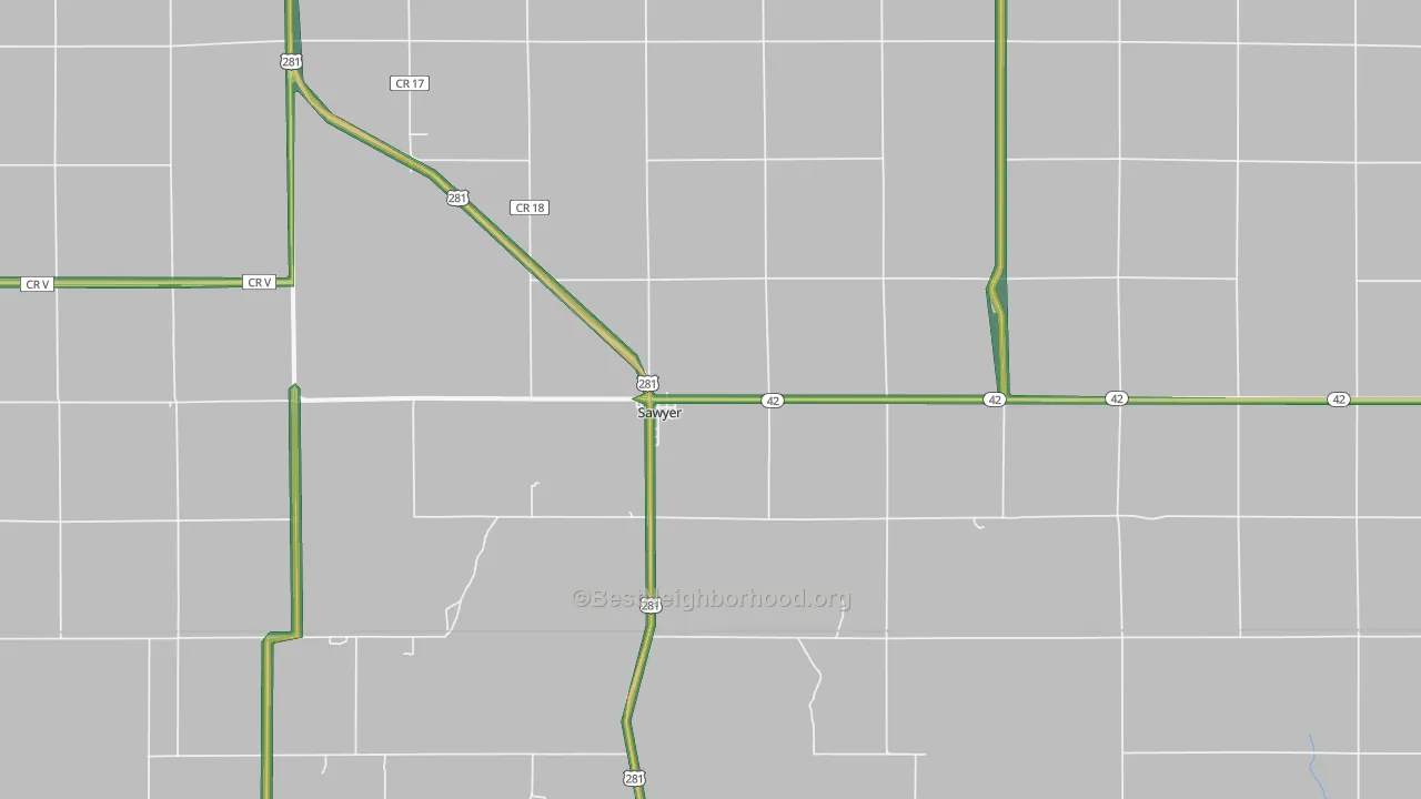 67134, KS Map of Noise Levels in 67134
