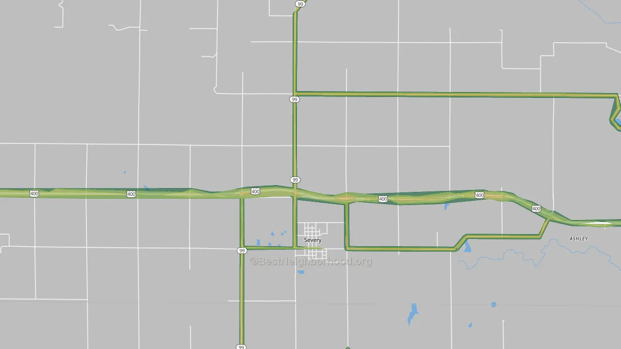 67137, KS Map of Noise Levels in 67137