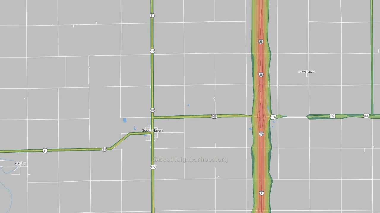 67140, KS Map of Noise Levels in 67140