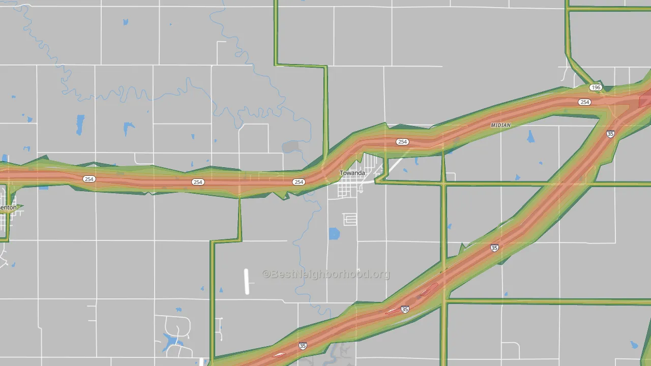 67144, KS Map of Noise Levels in 67144
