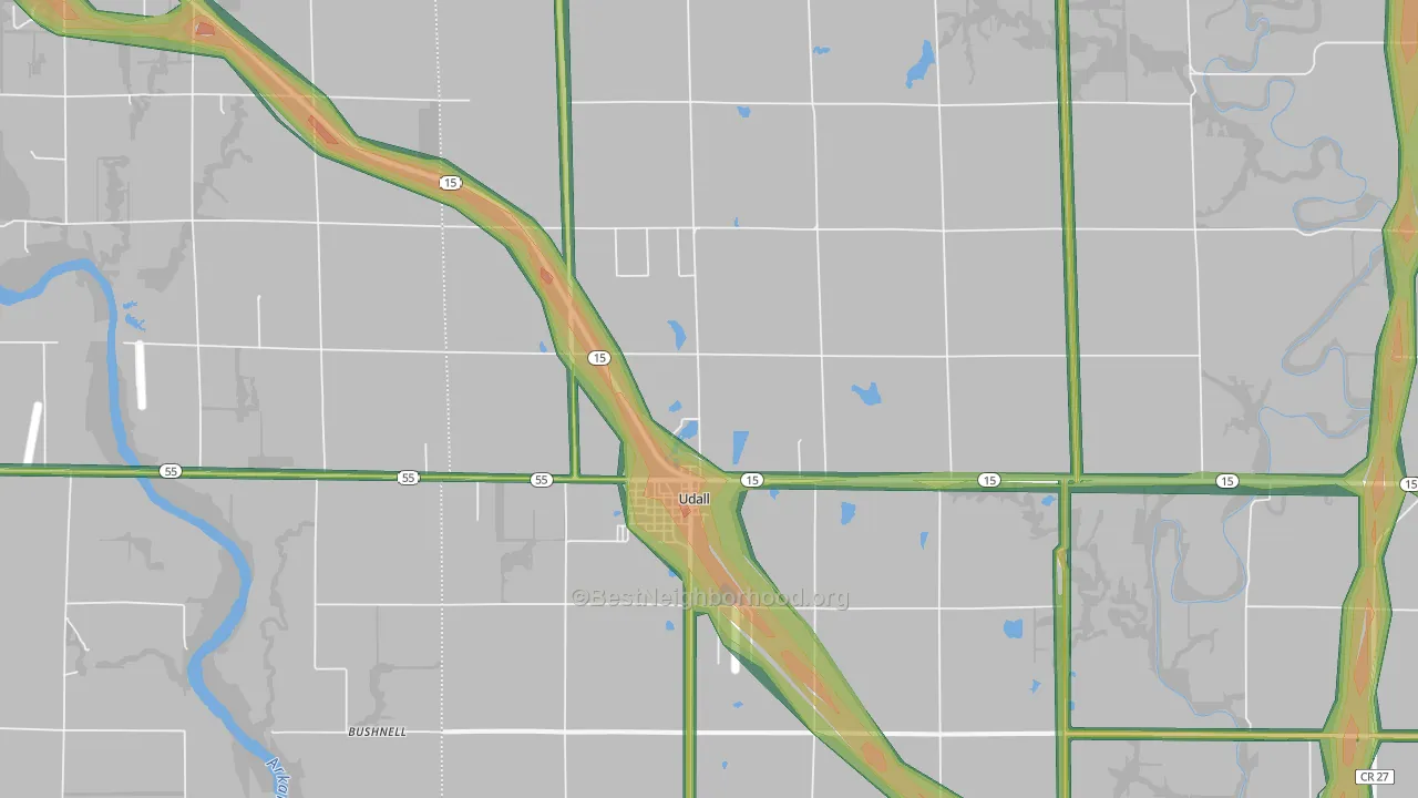 67146, KS Map of Noise Levels in 67146