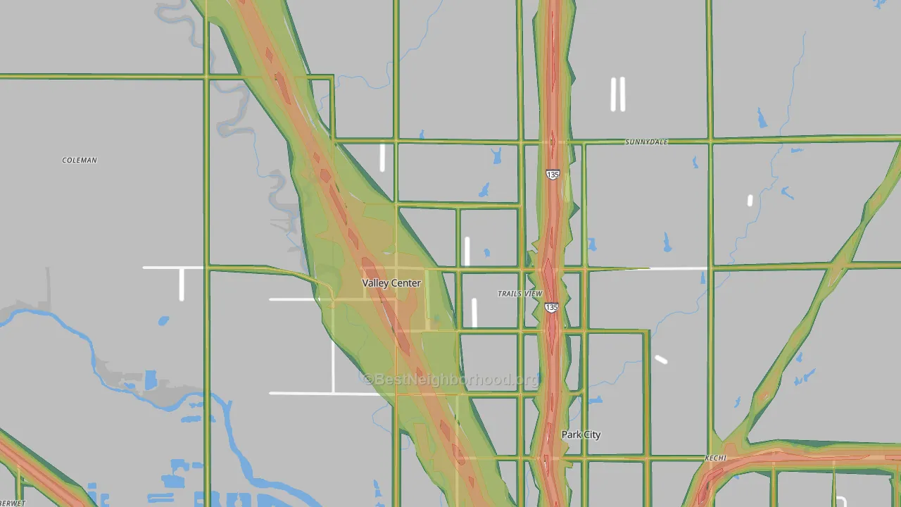 67147, KS Map of Noise Levels in 67147