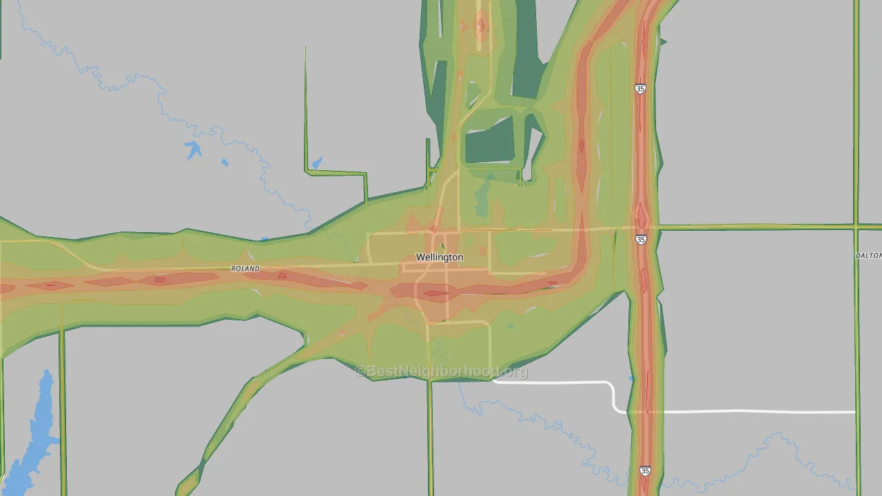 67152, KS Map of Noise Levels in 67152