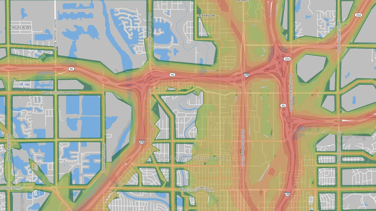 67204, KS Map of Noise Levels in 67204
