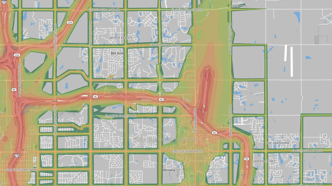 67226, KS Map of Noise Levels in 67226