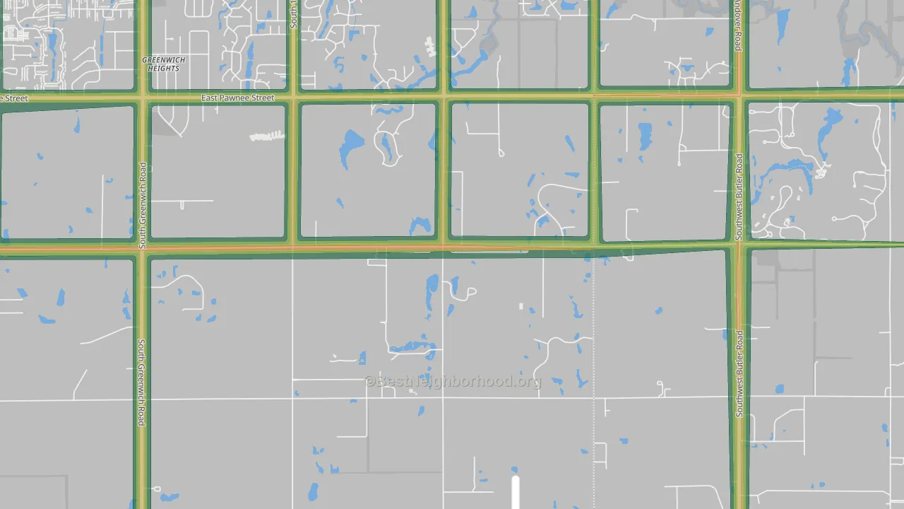 67232, KS Map of Noise Levels in 67232
