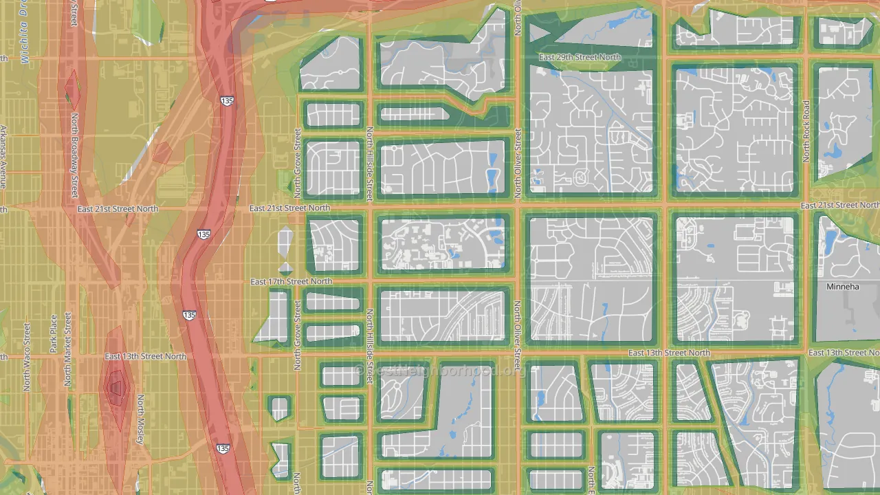 67260, KS Map of Noise Levels in 67260