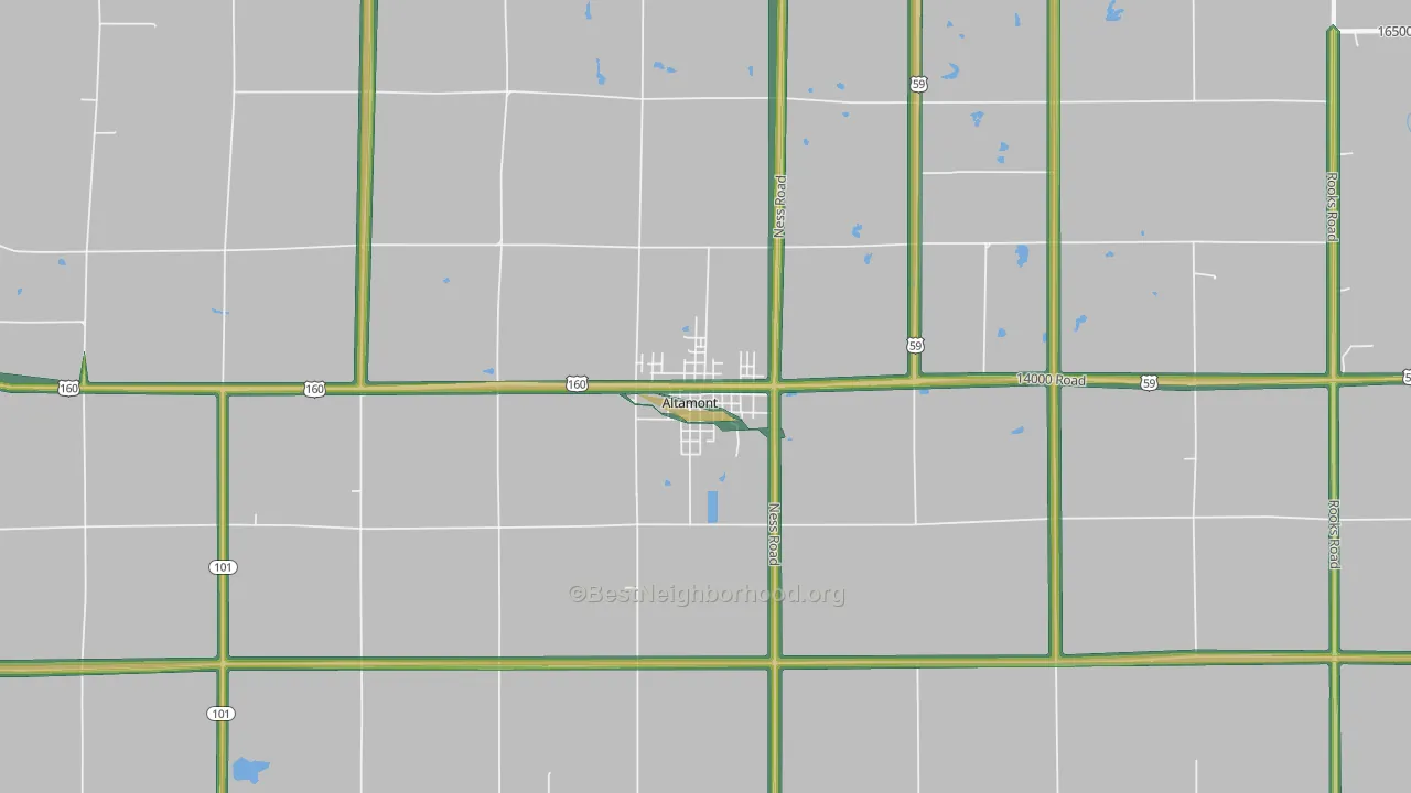67330, KS Map of Noise Levels in 67330