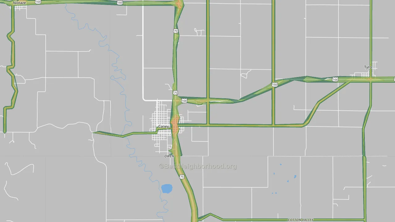 67333, KS Map of Noise Levels in 67333