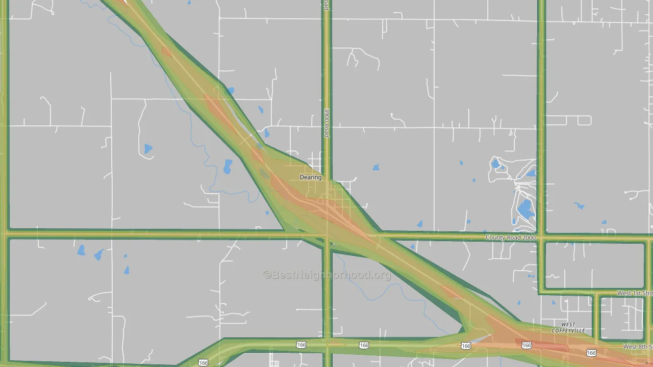 67340, KS Map of Noise Levels in 67340